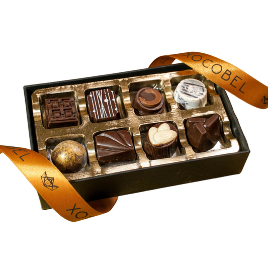 Caja Colección Chocolate Semiamargo, 8 piezas