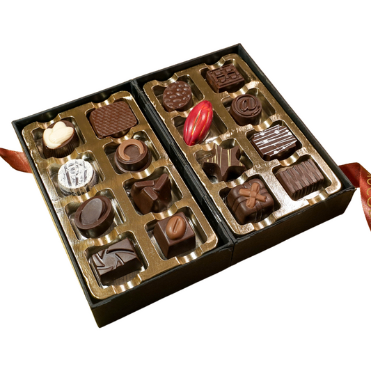 Caja Colección Chocolate Semiamargo, 16 piezas