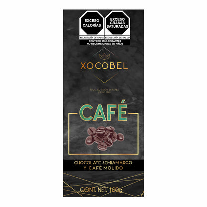 Tableta de Chocolate con Café Molido, 100g